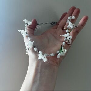 AS IS Glass Bird Necklace Vintage